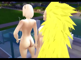 火影忍者无尽第 54 集拉迪遇见小樱，邀请她喝酒，最后在桌子上操了她的屁股