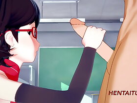 Boku no Hero Boruto 火影忍者 Hentai 3D - Bakugou Katsuki & Sarada Uzumaki Sex at School - 动画硬性漫画