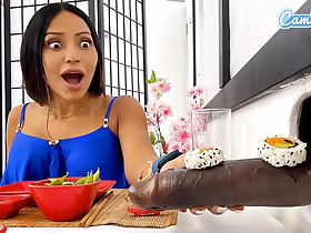 巨乳女同熟女寿司体验——BBC口交和可爱亚洲少女